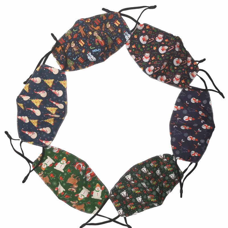 Christmas Face Mask With Adjustable Ear Loops