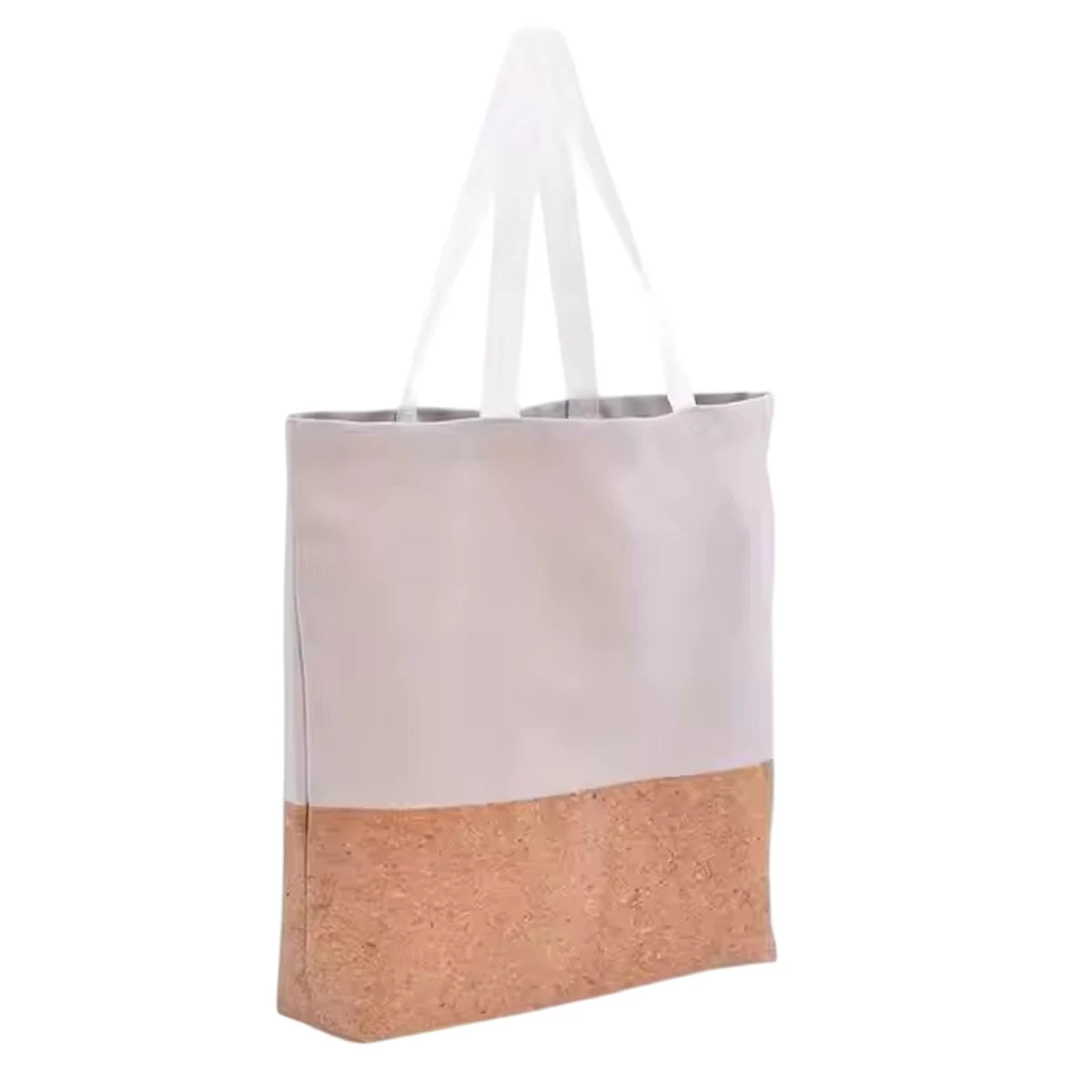 Canvas Cork Bottom Tote Bag, custom tote bag with logo imprint 1
