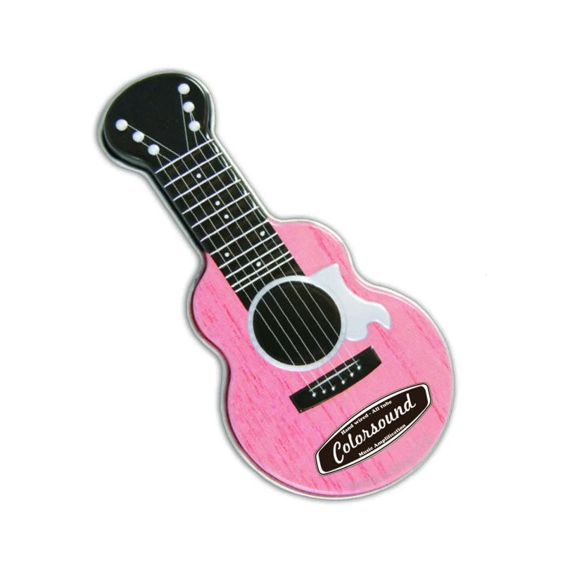 Pink Acoustic Guitar Shaped Mint Tin 1