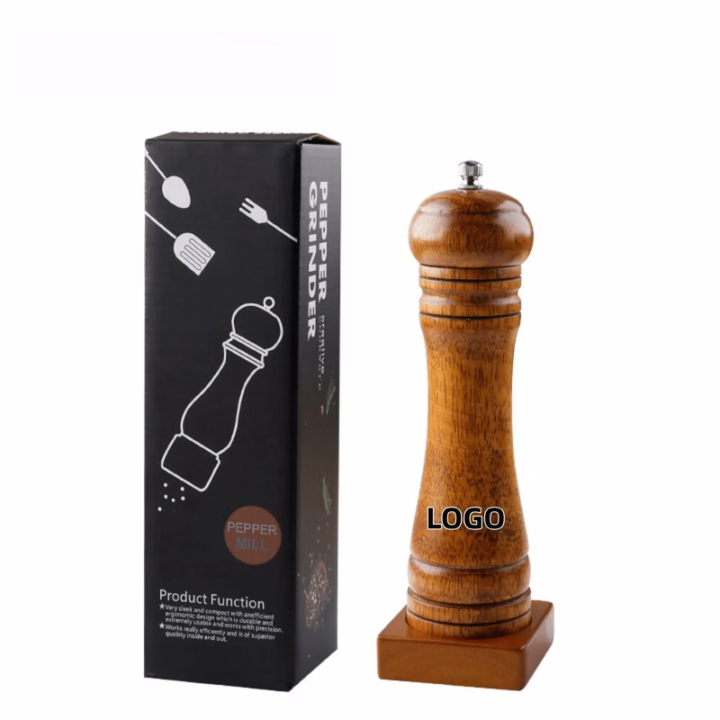 8-inch manual wooden pepper grinder