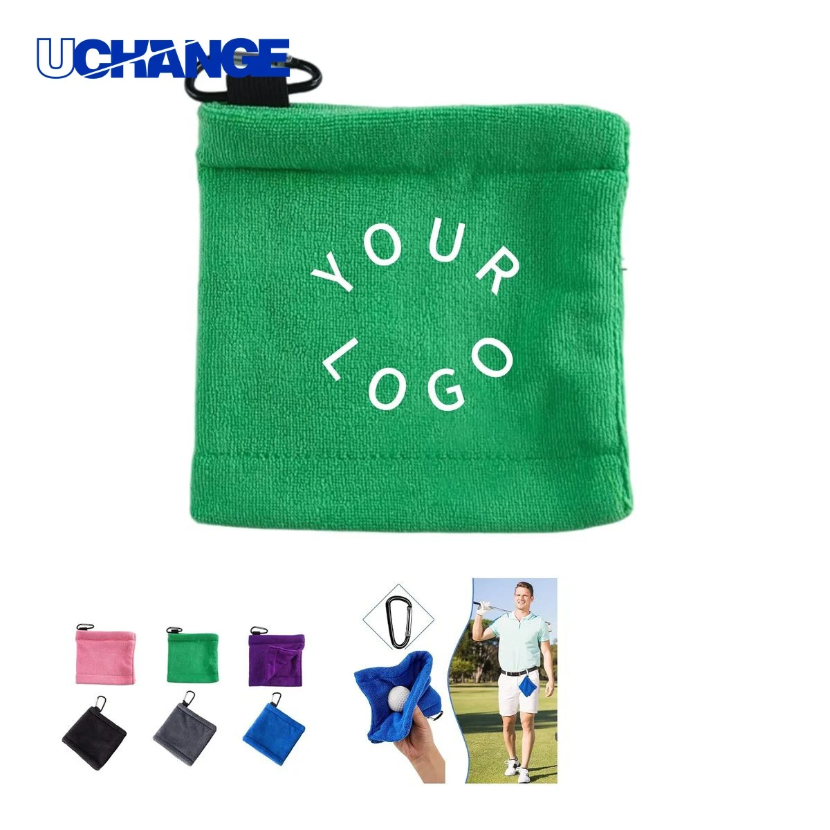 Dual-Layer Golf Towel Cleaning Towel for Muddy Courses 1