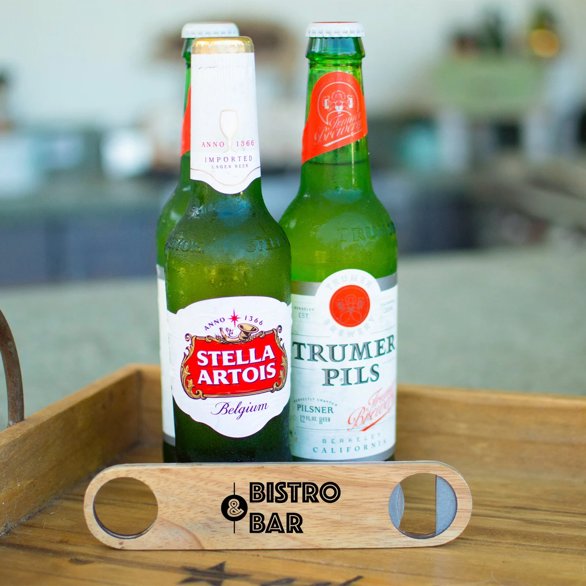 Slim Wood Bottle Opener with Integrated Metal Jaw: Slim Profile with Integrated Metal Jaw 1