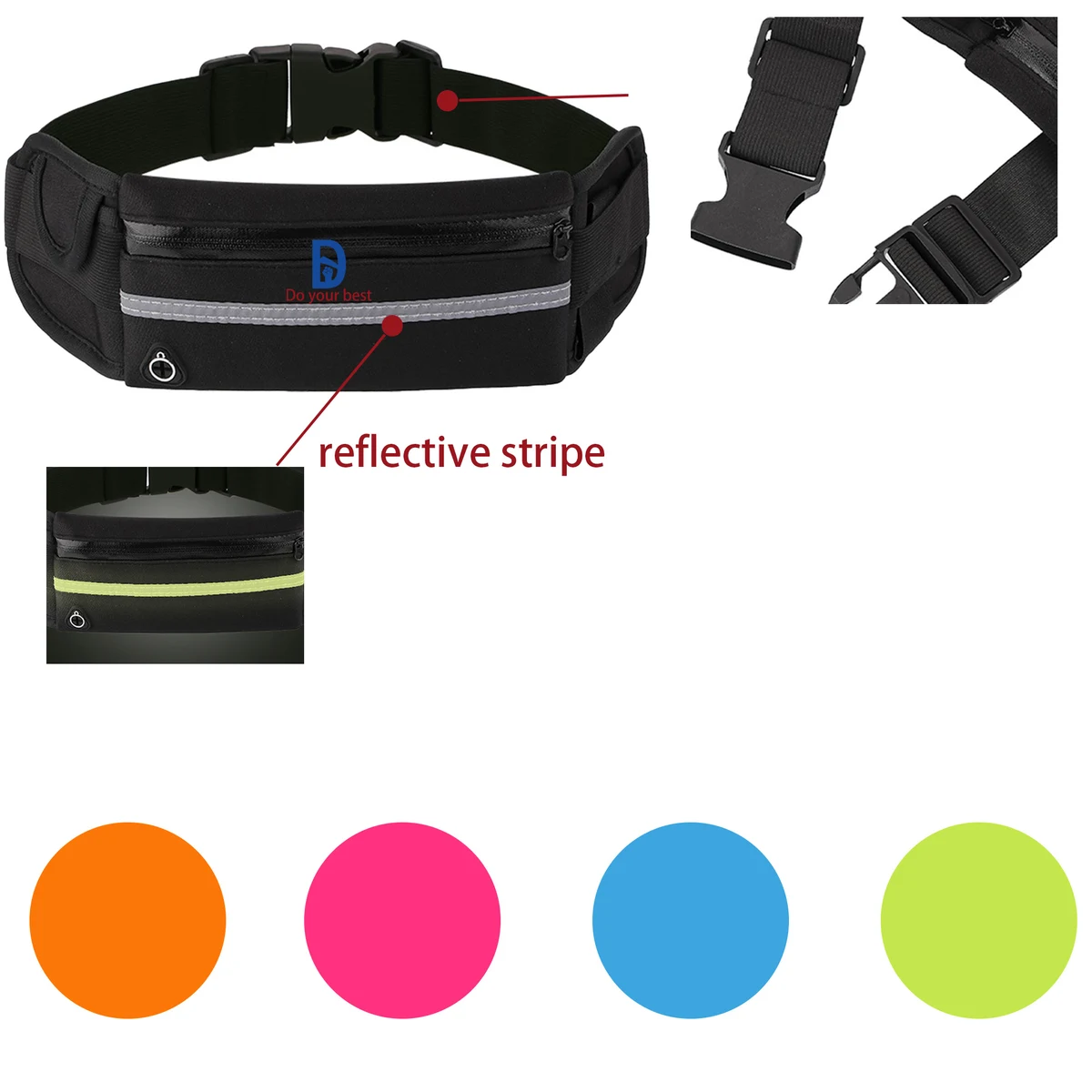 MOQ 20 Portable and Hand-free Waist Bag 1