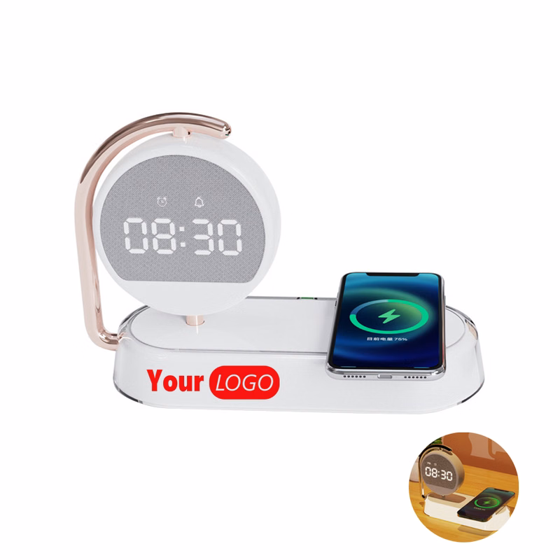 LED Alarm Clock with Wireless Charging and Night Light
