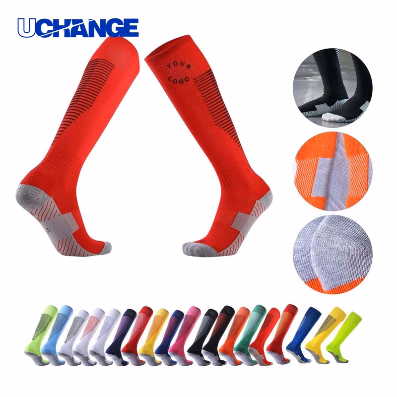 Long Soccer Socks with Breathable Polyester Fabric for Team Sports