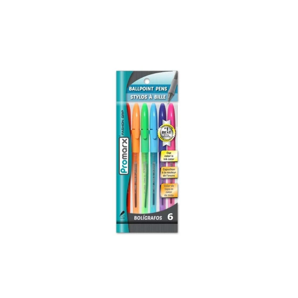 Multicolor Ballpoint Pens - 6 Pack 1