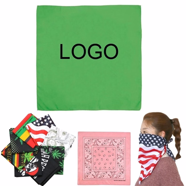 Solid Color Custom Bandanas - 22" w x 22"h