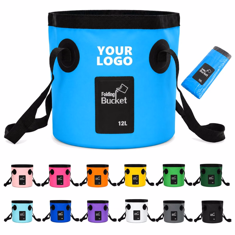 12L Collapsible Utility Bucket With Carry Straps