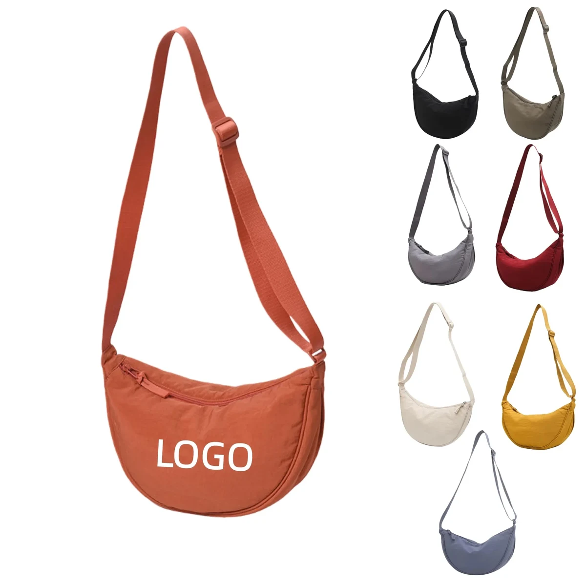 Women's Lightweight Crossbody Shoulder Hobo Bag with Zipper 1
