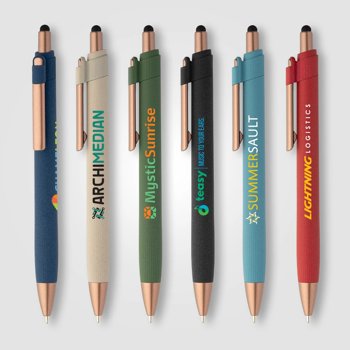 York Recycled Plastic Bronze Trim Stylus Ballpoint Pen 1