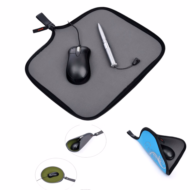 Waterproof Travel Zipper Folding Mouse Pad Pouch
