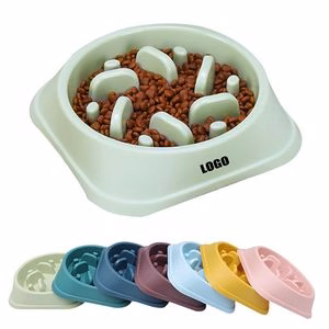 20cm Slow Eating Plastic Pet Bowl Food Tray