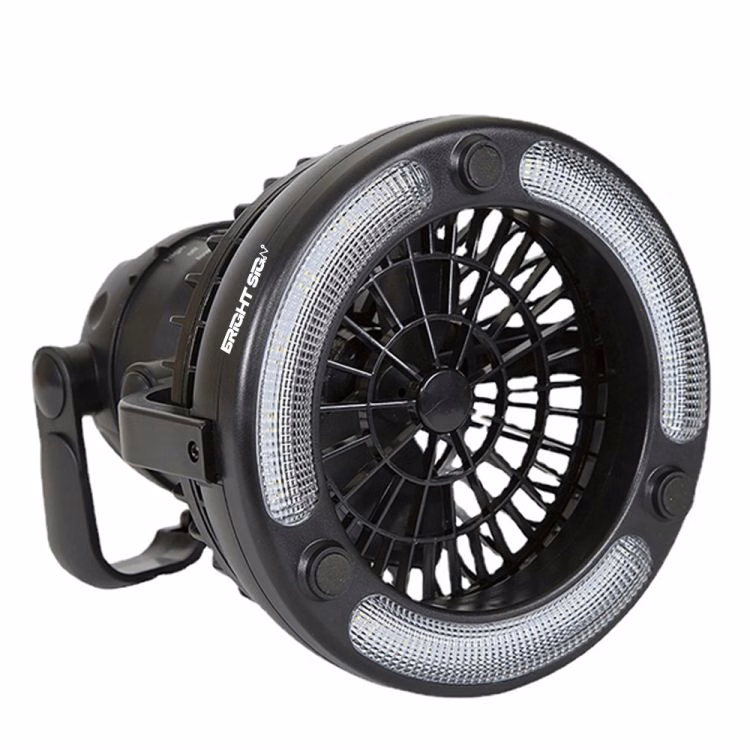Camping Lantern Fan with LED & Dual-Speed Modes