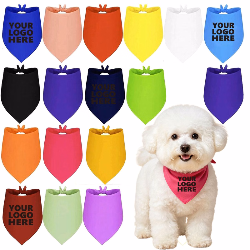 Solid Color Polyester Pet Bandana