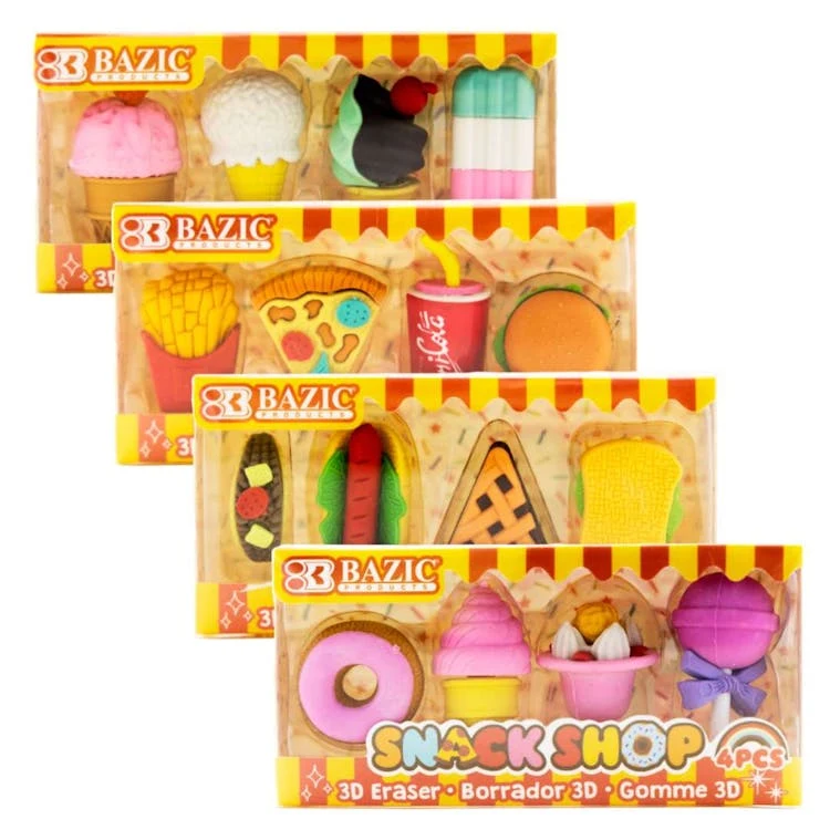 3D Eraser Sets - Snack Shop 1
