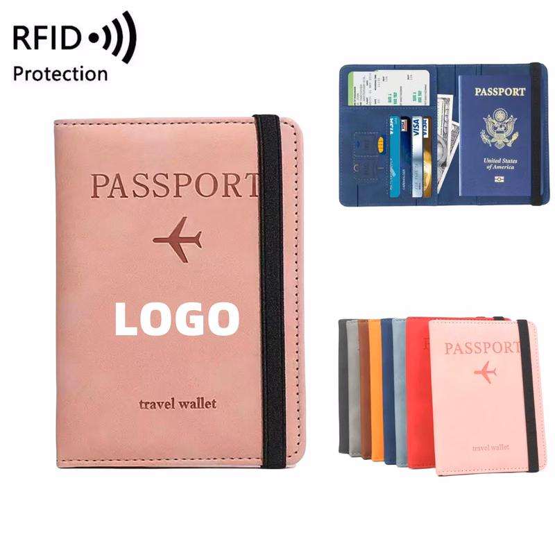 RFID Blocking Leather Passport Holder Cover Wallet
