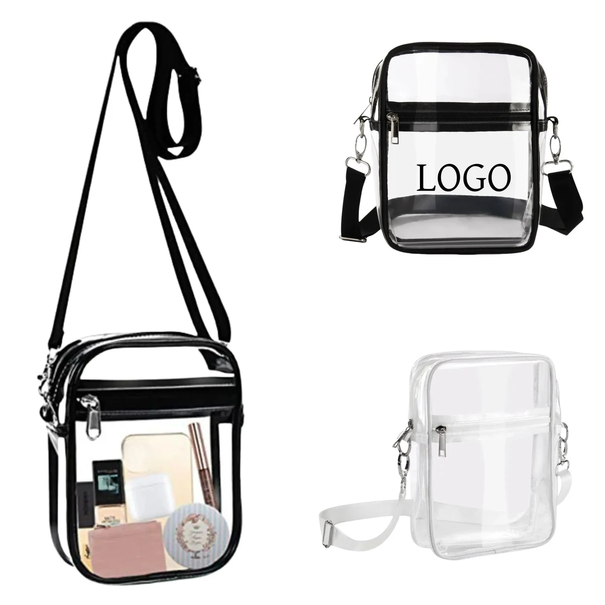 Clear PVC Crossbody Bag 1