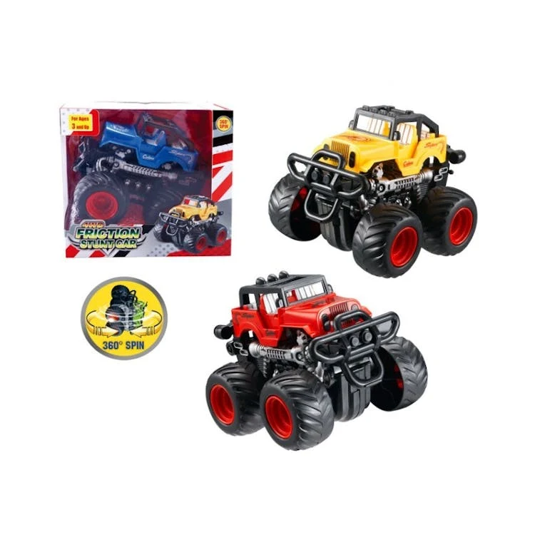 Friction Monster Stunt Car - 3 Colors 5.3" 1