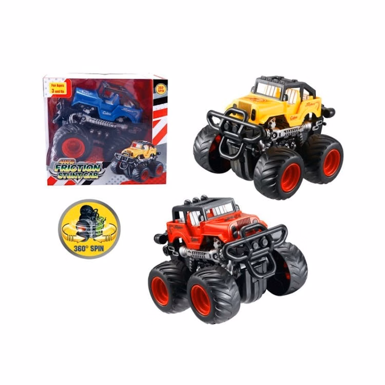 Friction Monster Stunt Car - 3 Colors 5.3"