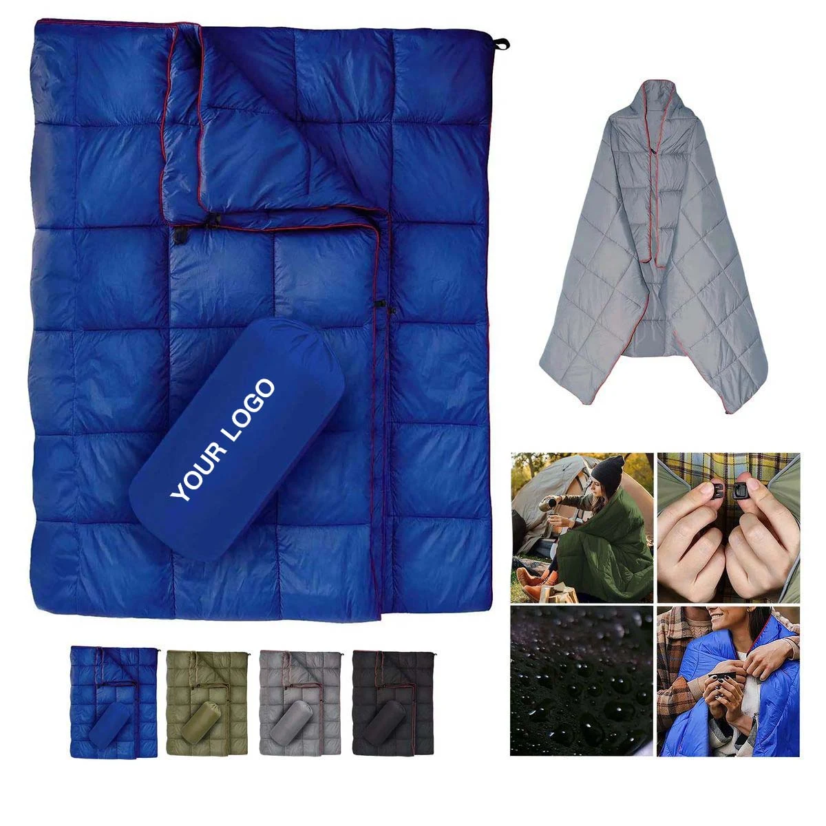 Travel Blanket with Foldable Water Repellent Material 1