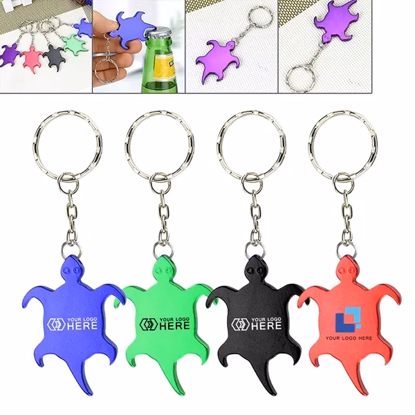 Customized Turtle Shape Bottle Opener Keychains