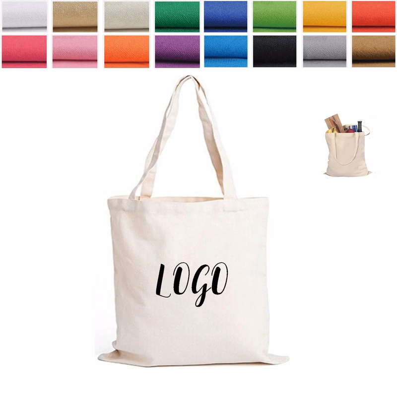 Reusable Natural Canvas Convention Tote Shopping Bag