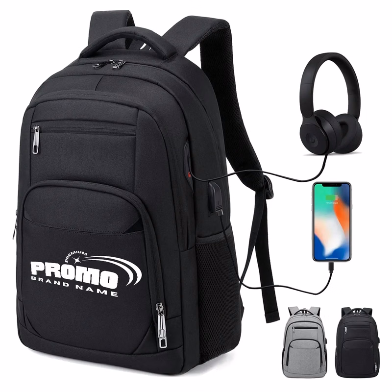 Large Capicity Travel Waterproof Laptop Backpack W/ USB Port