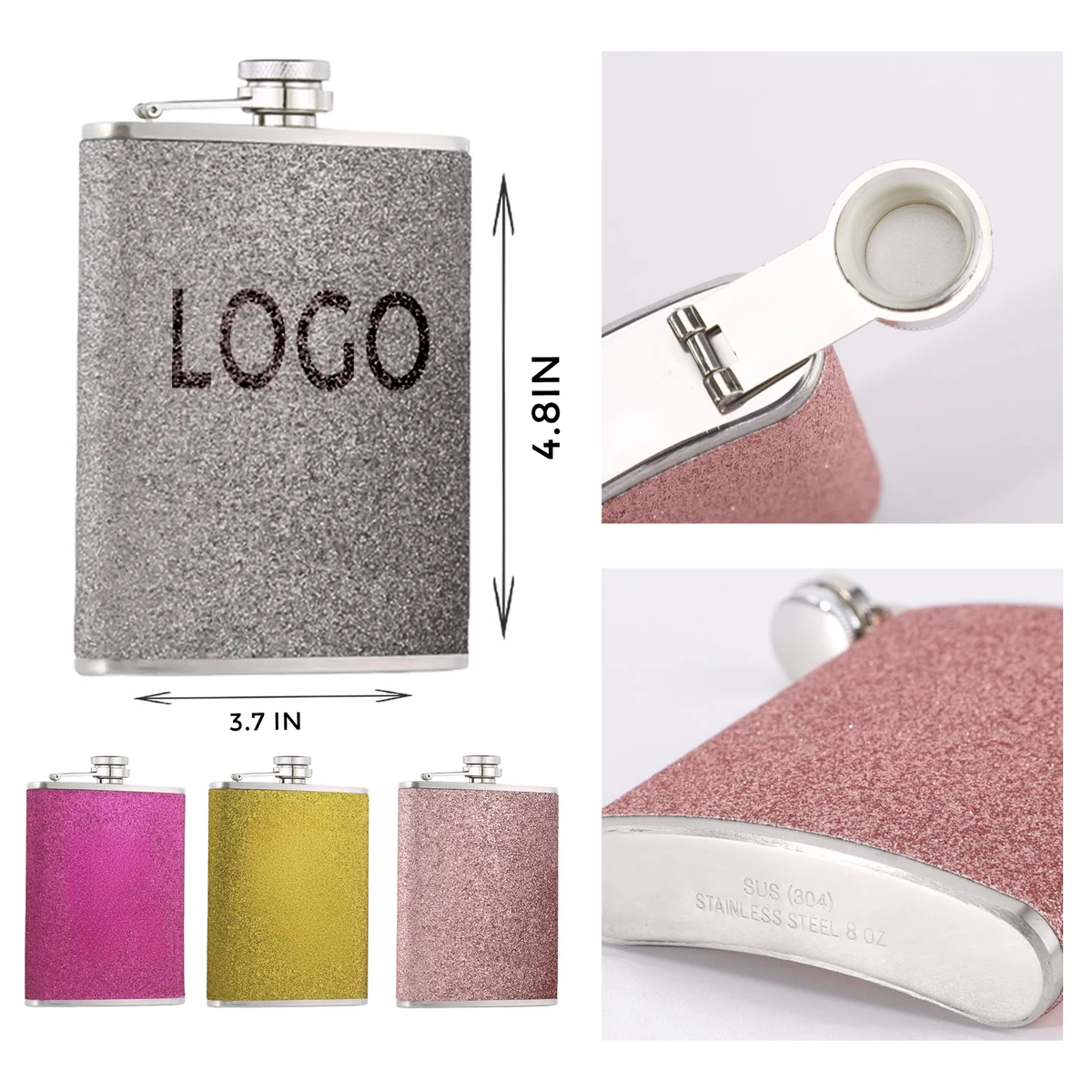 Portable 8OZ Stainless Steel Flashy Flask 1