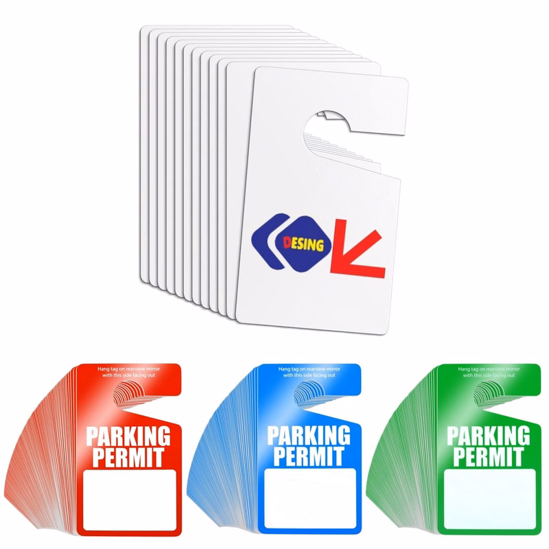 MOQ50 Full Color Parking Permit Hang Tag