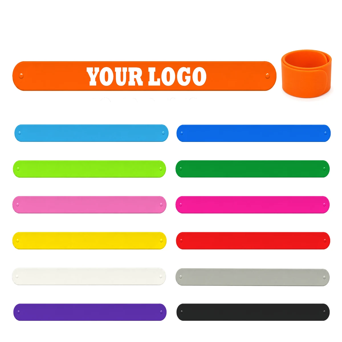 Flexible Silicone Snap Wristband 1