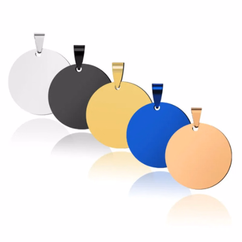 Full Color Circle Metal Keychain