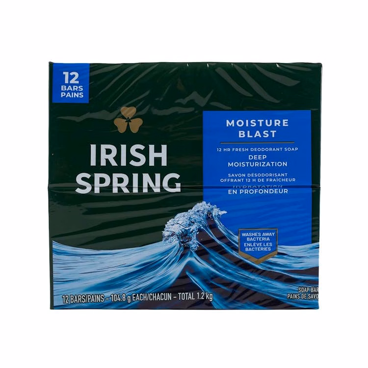 Irish Spring Moisture Blast Soap - 12 Pack 3.7 oz
