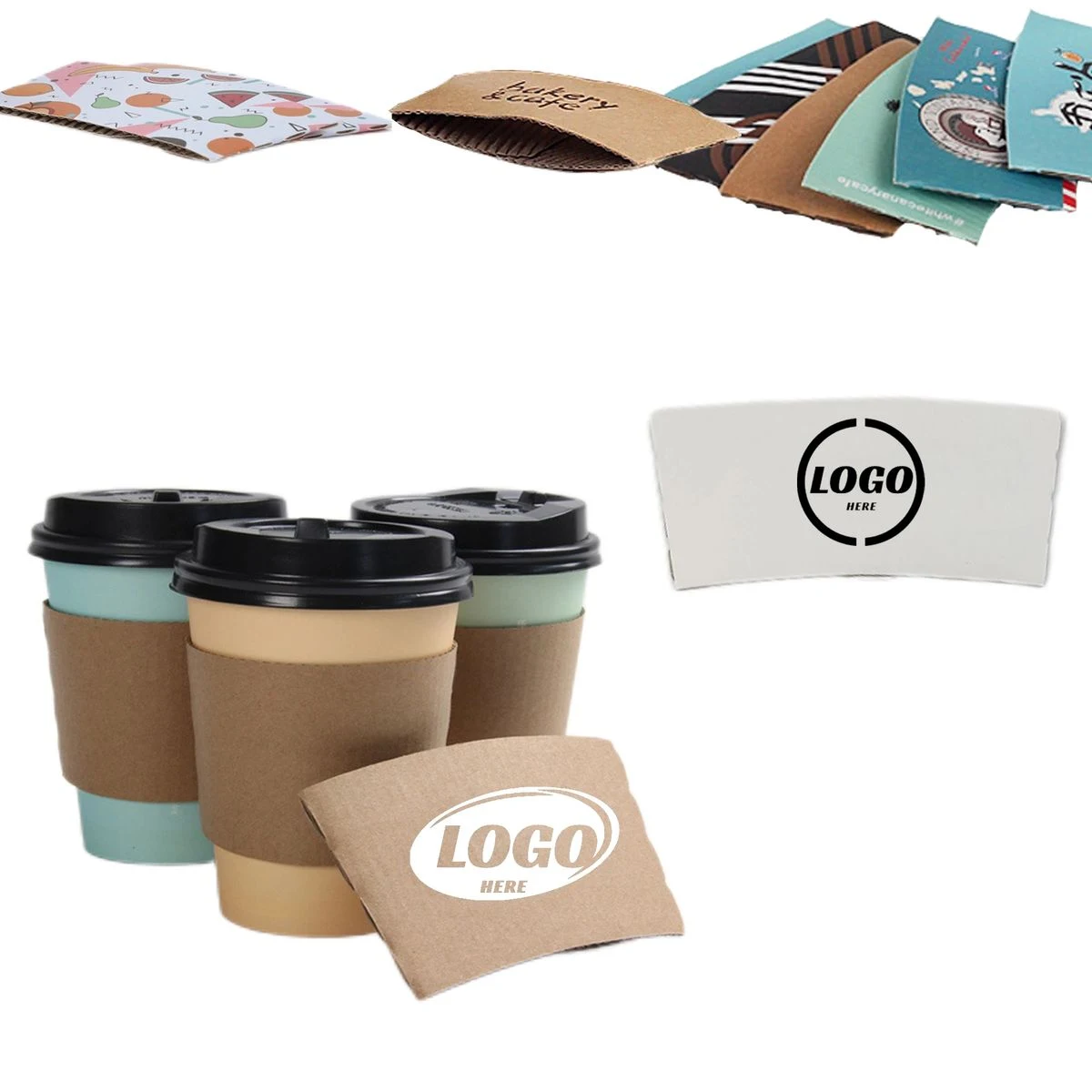 Heat Insulation And Non-Slip Coffee cup Sleeves 1