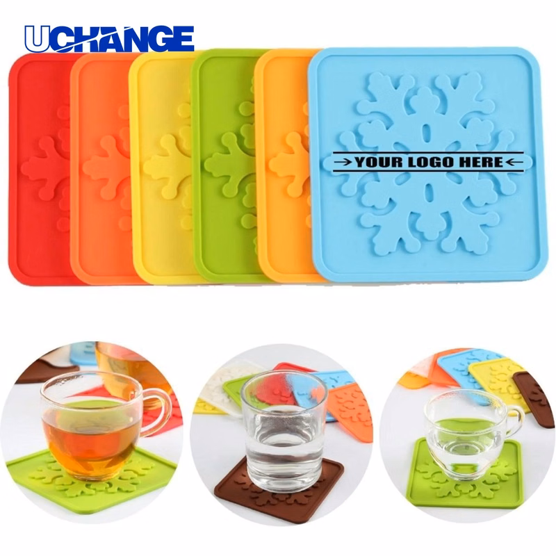 Silicone Snowflake Square Cup Coaster Mat