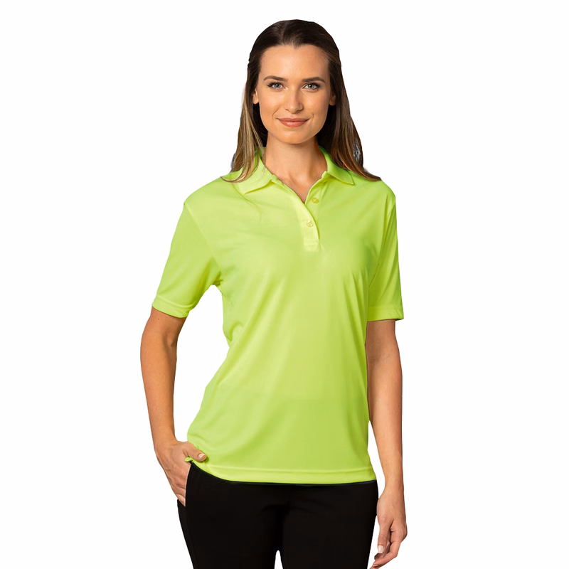 Ladies' Hi-Visibility Short-Sleeve Wicking Pique Polo