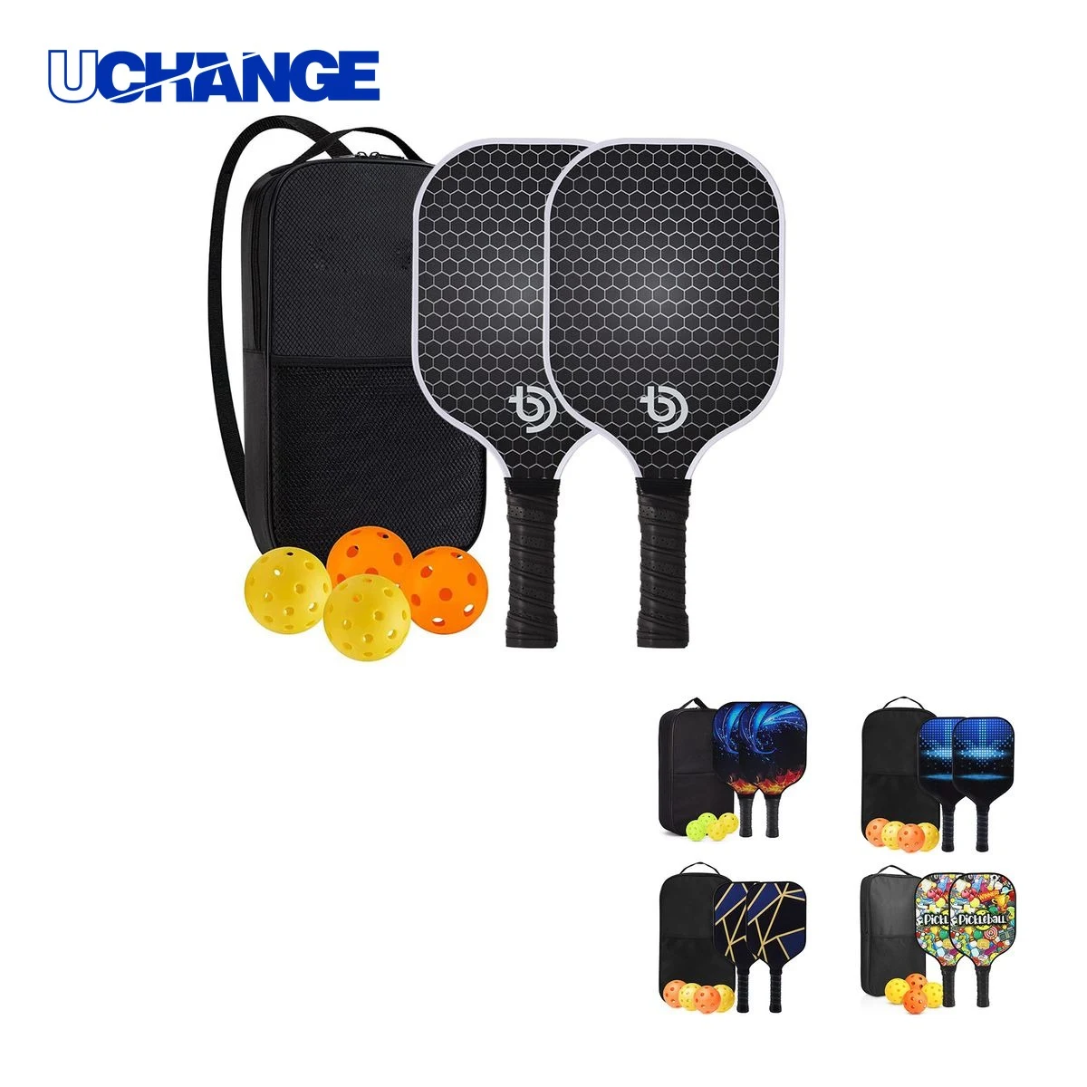 Two-Sided Carbon Fiber Pickleball Paddle Set 1