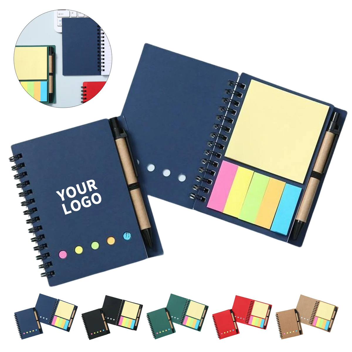 Kraft Paper Cover Spiral Steno Pocket Notebook 1