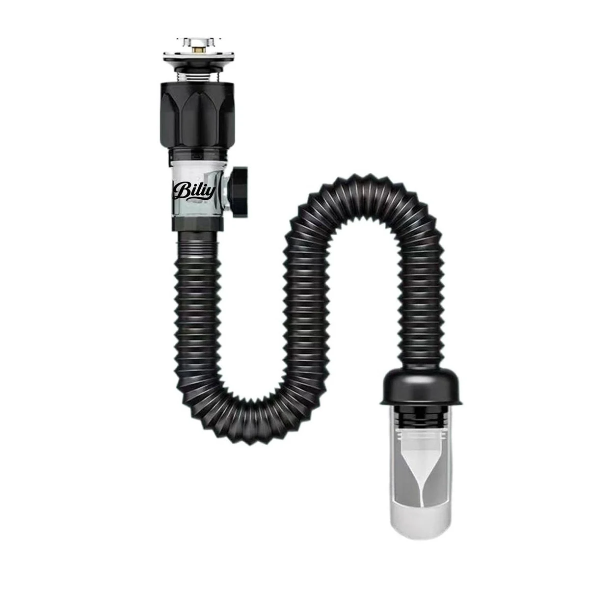 Bathroom Sink Drain Kit with Expandable P-Trap Pipe 1
