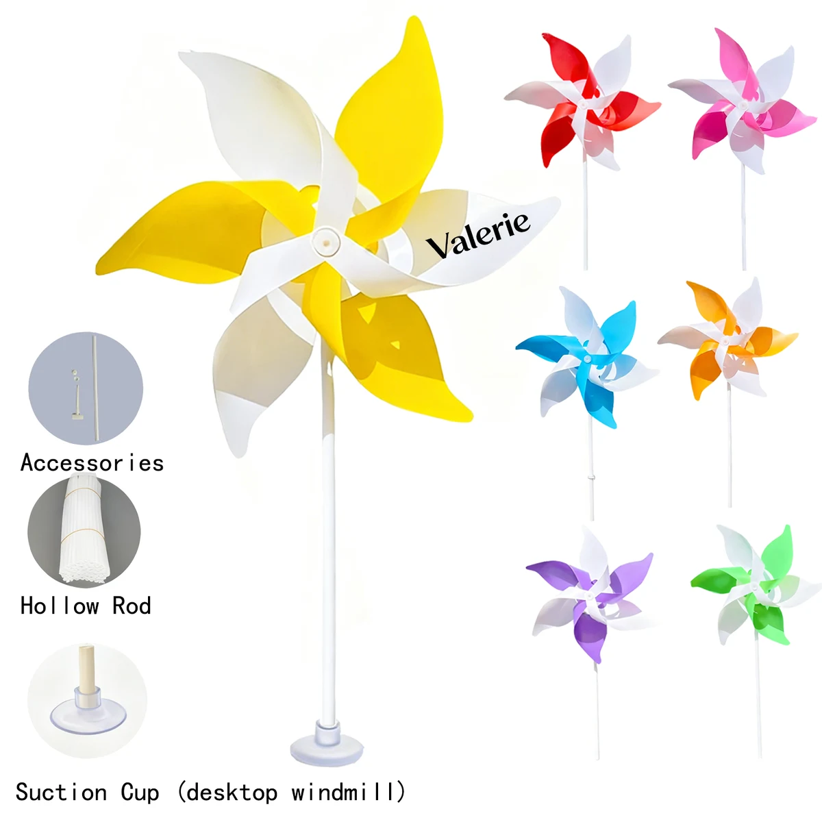 Kids Plastic Two-Tone Pinwheel 1
