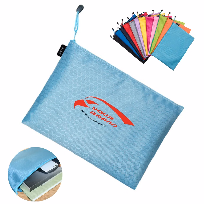 File Waterproof Thick Canvas Zipper Stationery Bag