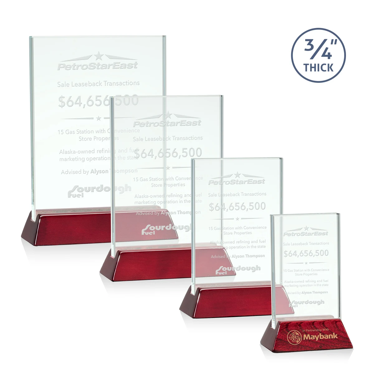 Walkerton Award - Jade/Rosewood (Vert) 1