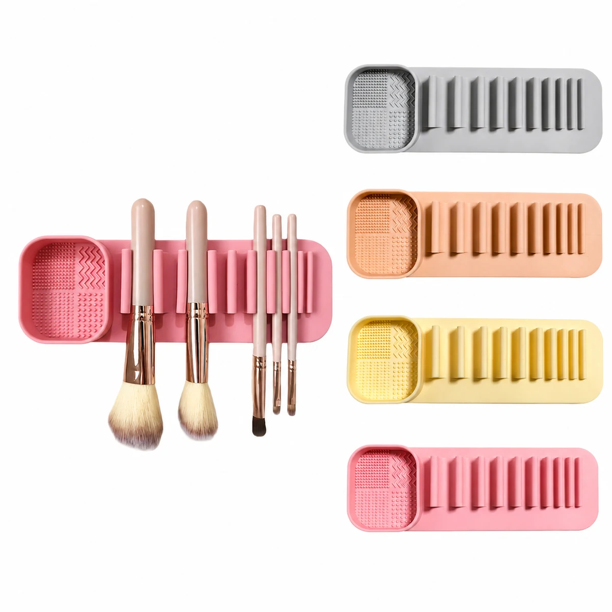 Multi-Function Wall-Mounted Makeup Brush Holder Washing & Drying Rack 1