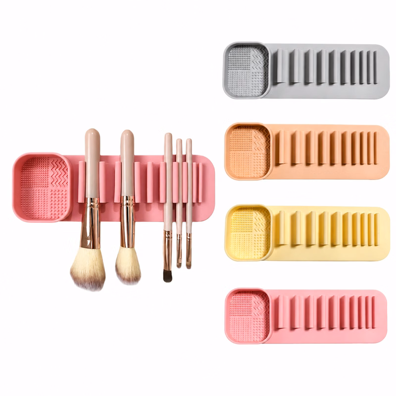 Multi-Function Wall-Mounted Makeup Brush Holder Washing & Drying Rack
