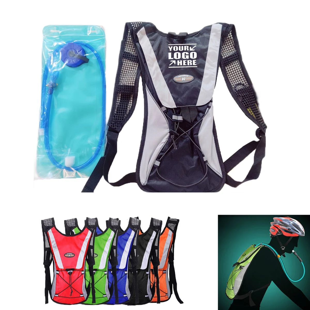 Cycling Hiking Hydration Backpack With 2L Water Bladder 1
