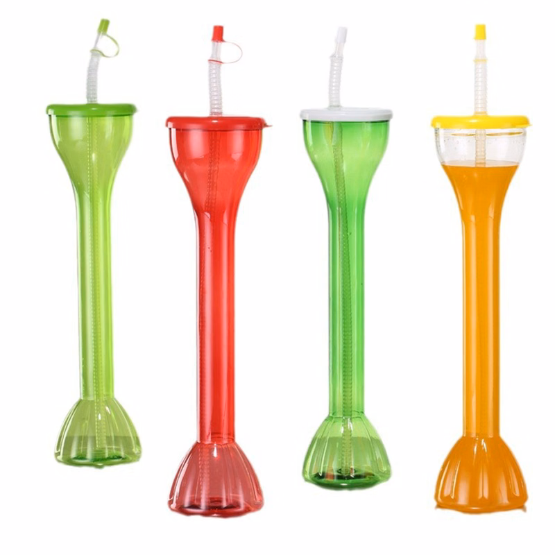 600 ml Plastic Water Bottle with Straw