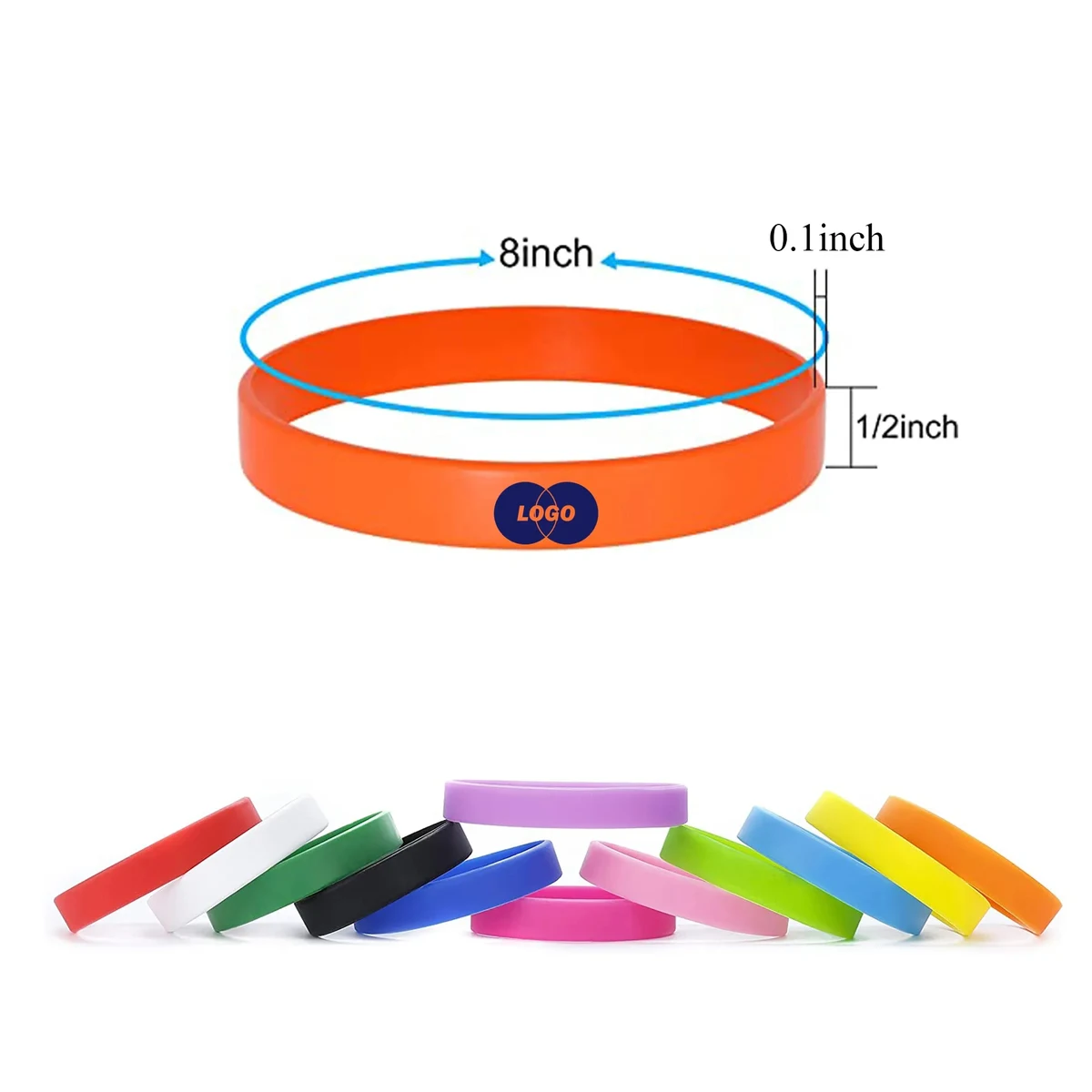 1/2" Silicone Bracelets 1