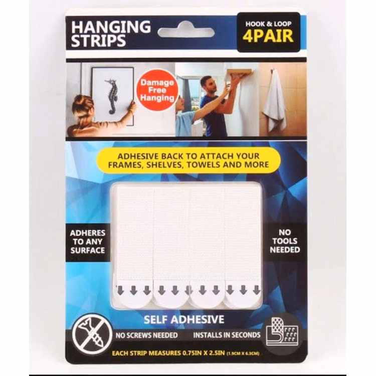 Hook And Loop Hanging Strips