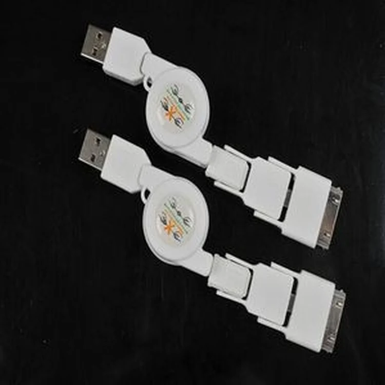 Phone USB Charger With Retractable Cord 1