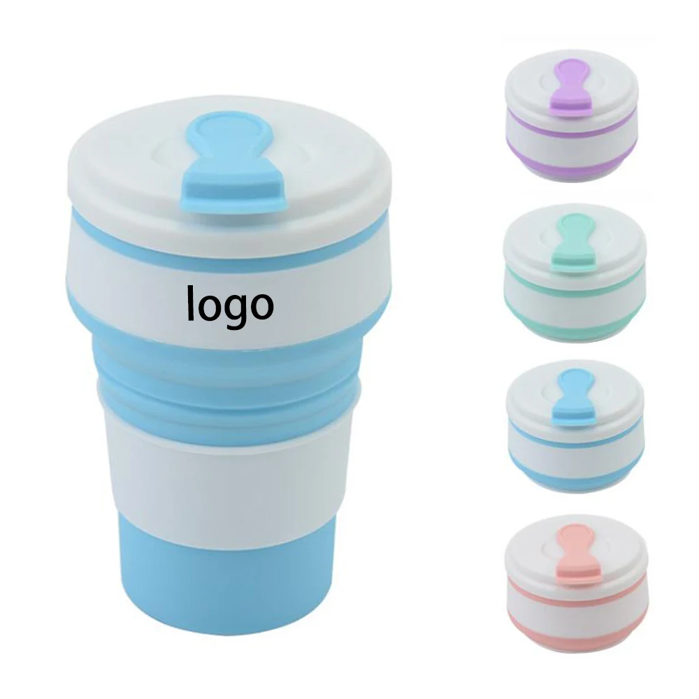 12 OZ Silicone Collapsible Reusable Telescopic Coffee Cup 1