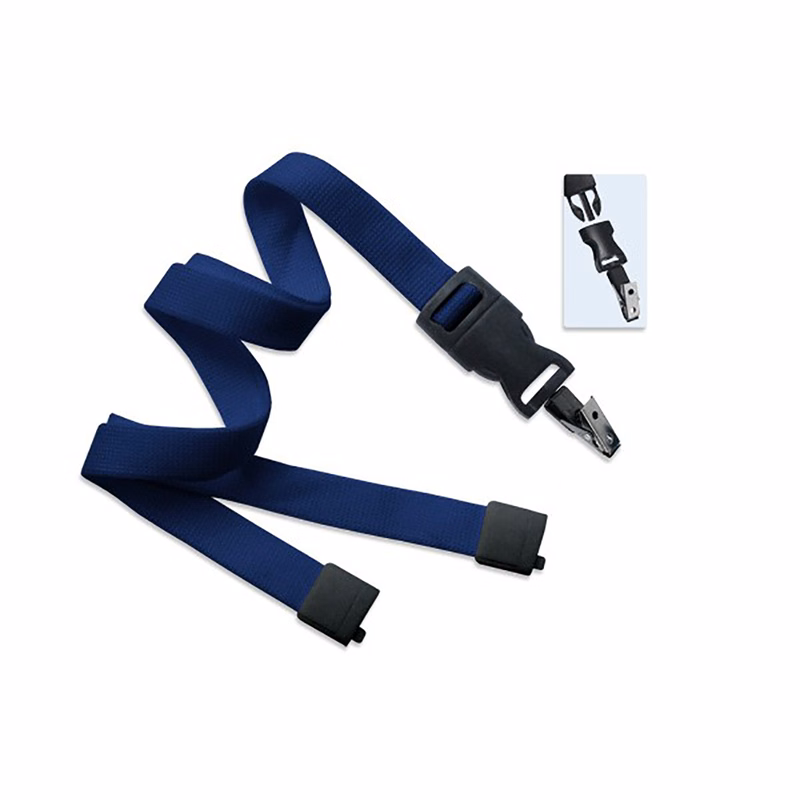 5/8" Polyester Lanyard with Breakaway and Quick Release (Plastic J-Hook)